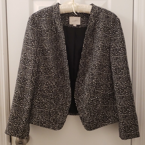 LOFT Jackets & Blazers - Ann Taylor Loft Blazer Pattern Black White